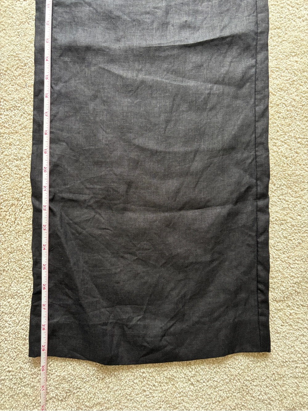 J.Crew Essential Wide Leg 100% Linen Pants Black Size 12 High Rise - Picture 6 of 8